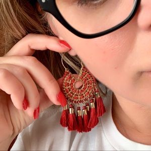 ♥️♥️♥️ Red Tassels Earrings ♥️♥️♥️